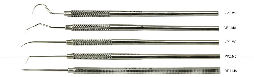 Value-Tec set with 5 probes (VP1/VP2/VP3/VP4/VP6) in plastic pouch, 410 stainless steel